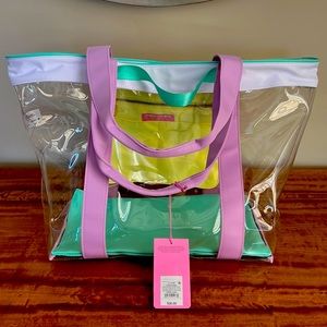 SLC clear beach tote